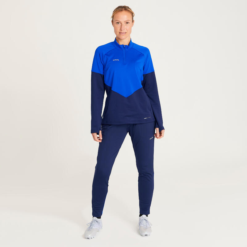 Pantalón de fútbol entrenamiento Mujer Viralto+ azul