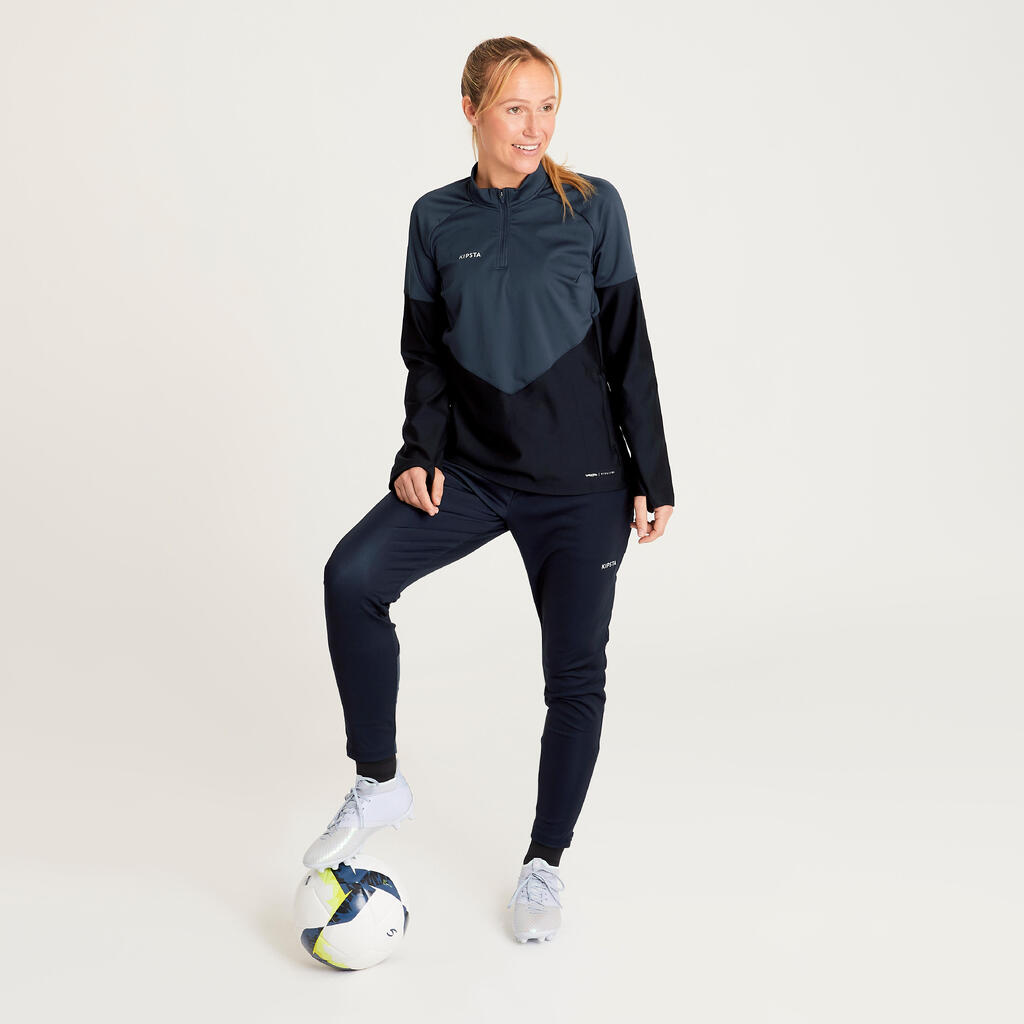 PANTALON D'ENTRAINEMENT DE FOOTBALL FEMME VIRALTO NOIR