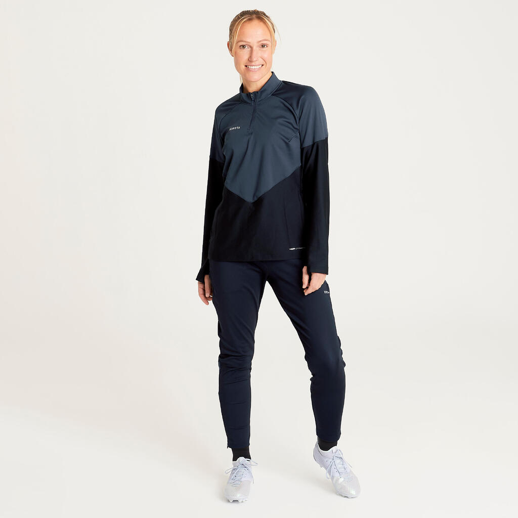 PANTALON D'ENTRAINEMENT DE FOOTBALL FEMME VIRALTO NOIR