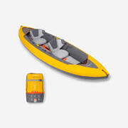Canoa-kayak touring X100+ 2 posti gonfiabile fondo alta pressione 