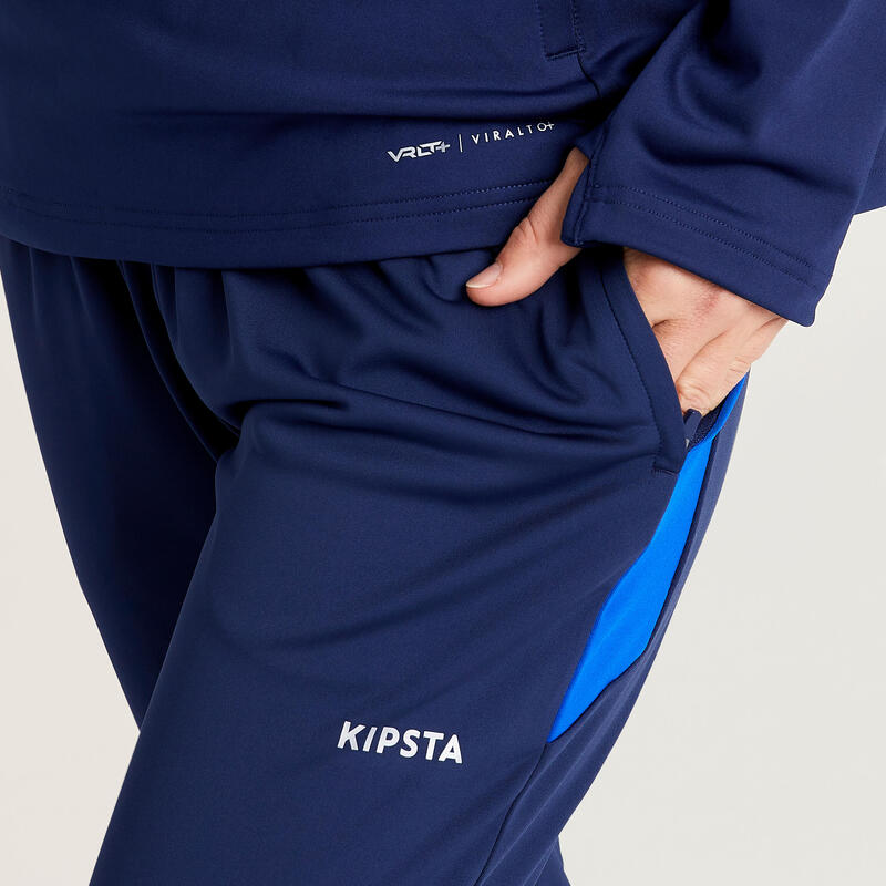 PANTALON D'ENTRAINEMENT DE FOOTBALL FEMME VIRALTO BLEU