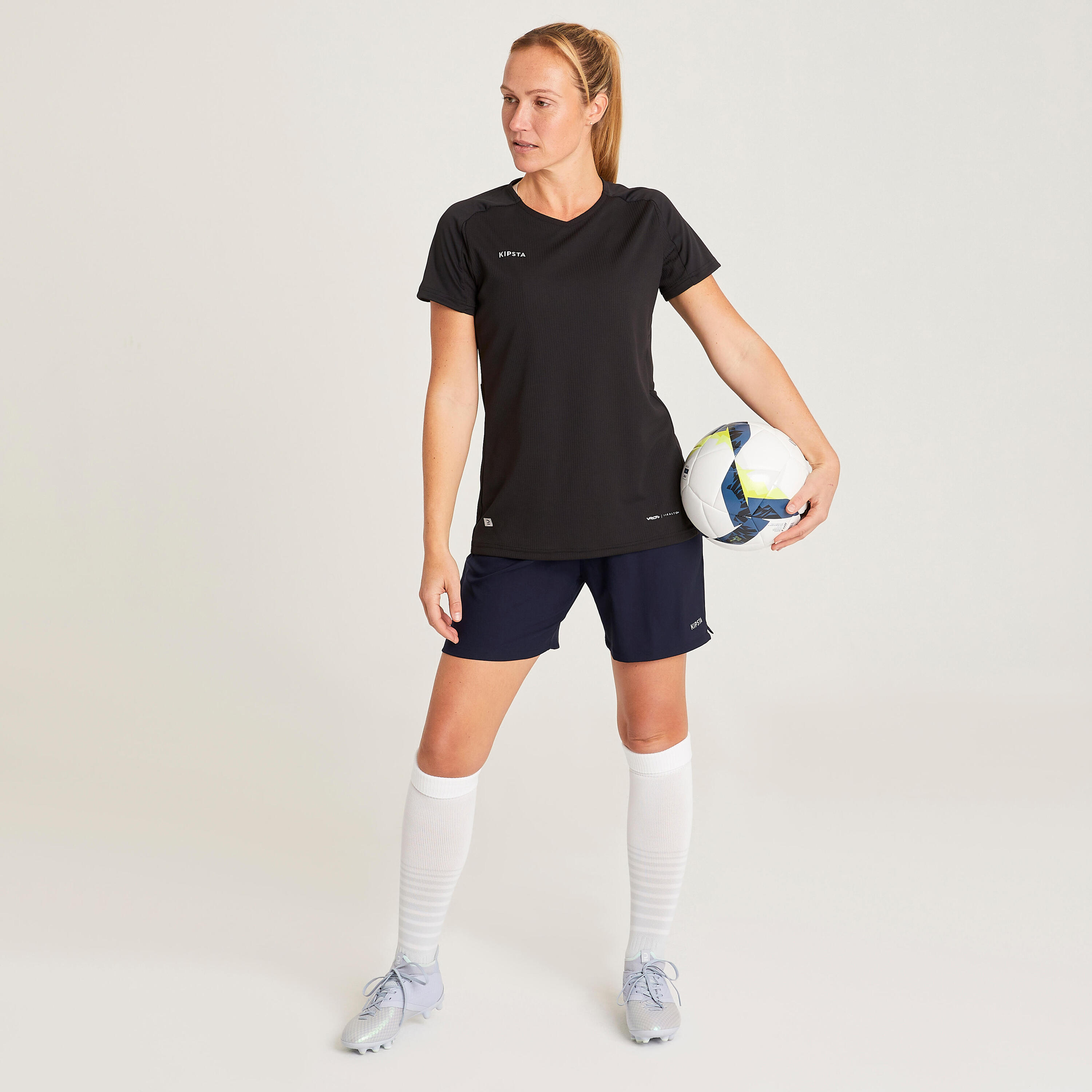 Maglia calcio donna VIRALTO+ nera 8/29