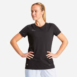 Women's Football Shirt VRO+ - Solid Black