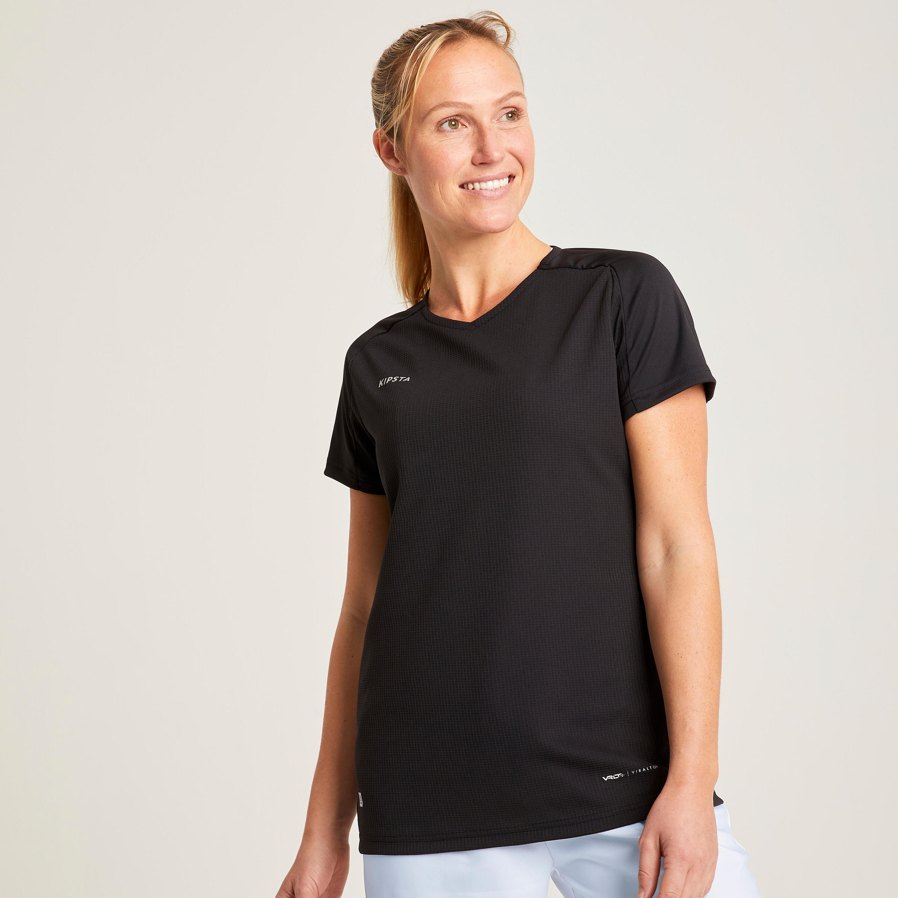 Women's Plain Football Shirt - Black 23/29