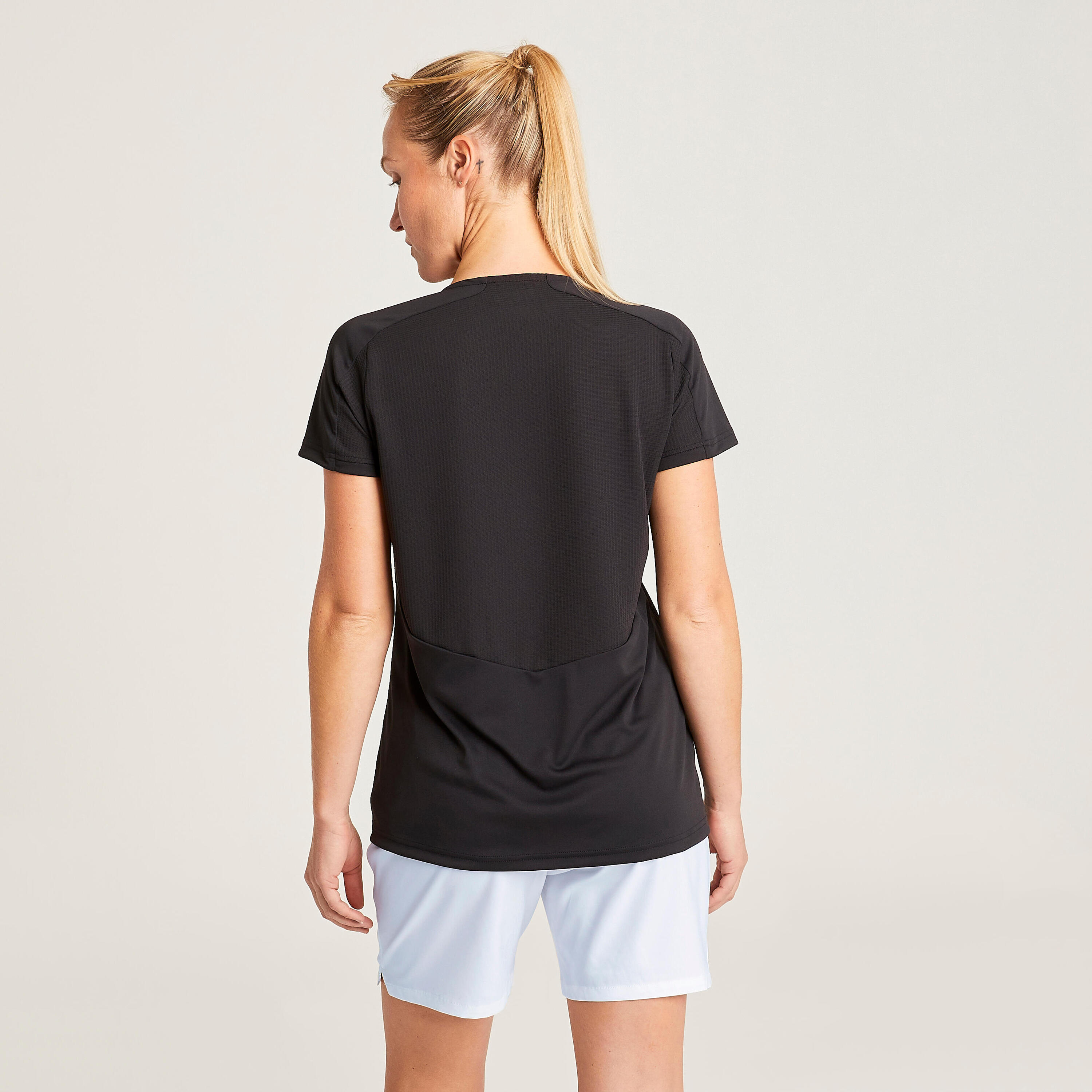 Women's Plain Football Shirt - Black 20/29