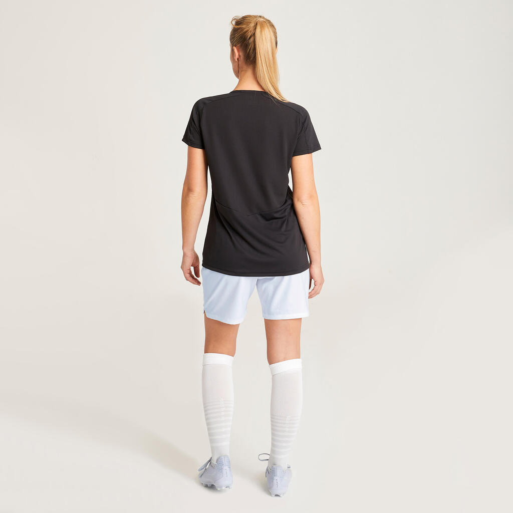 Fussballtrikot VRO+ Damen schwarz/grün