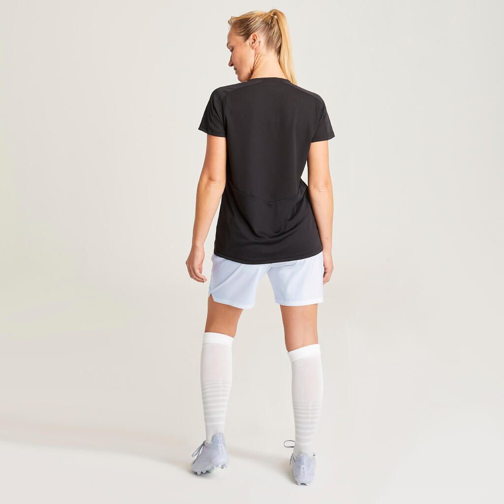 Fussballtrikot VRO+ Damen schwarz/grün