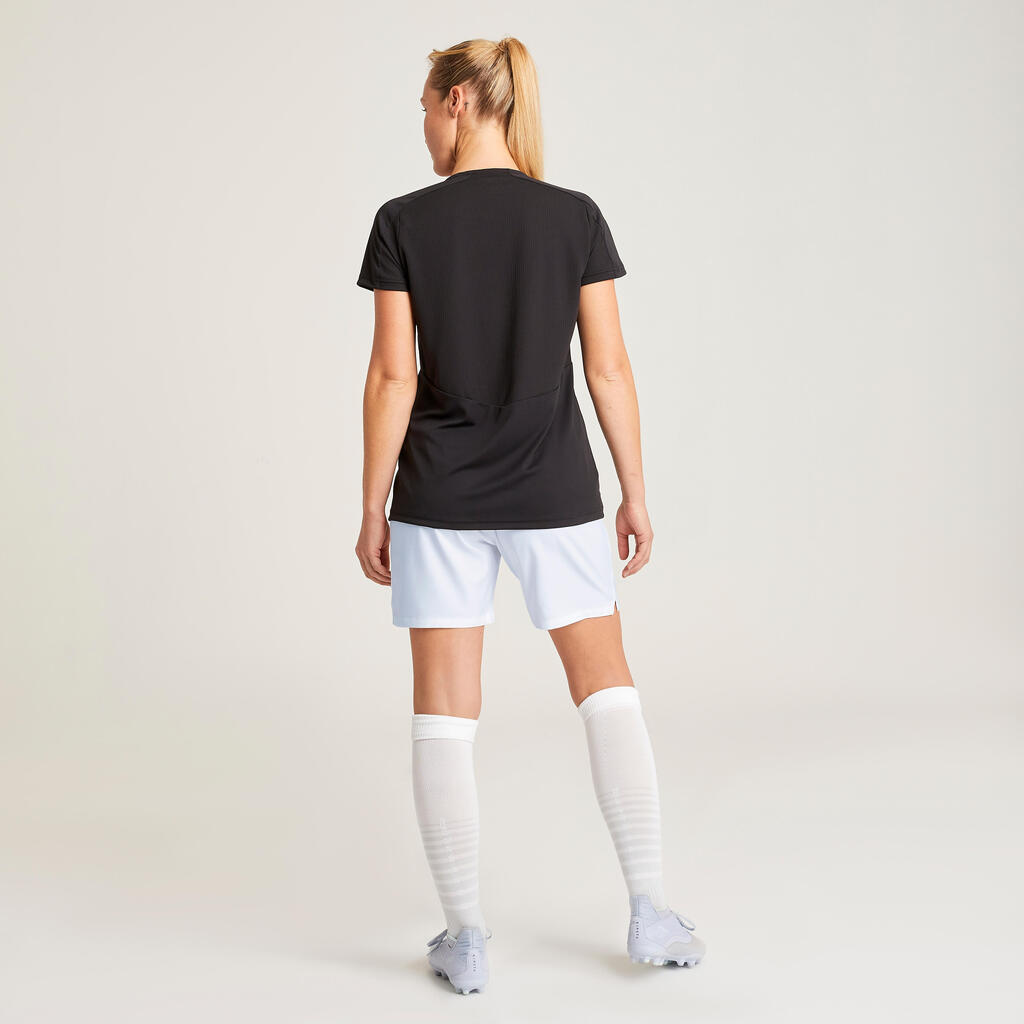 Fussballtrikot VRO+ Damen schwarz/grün