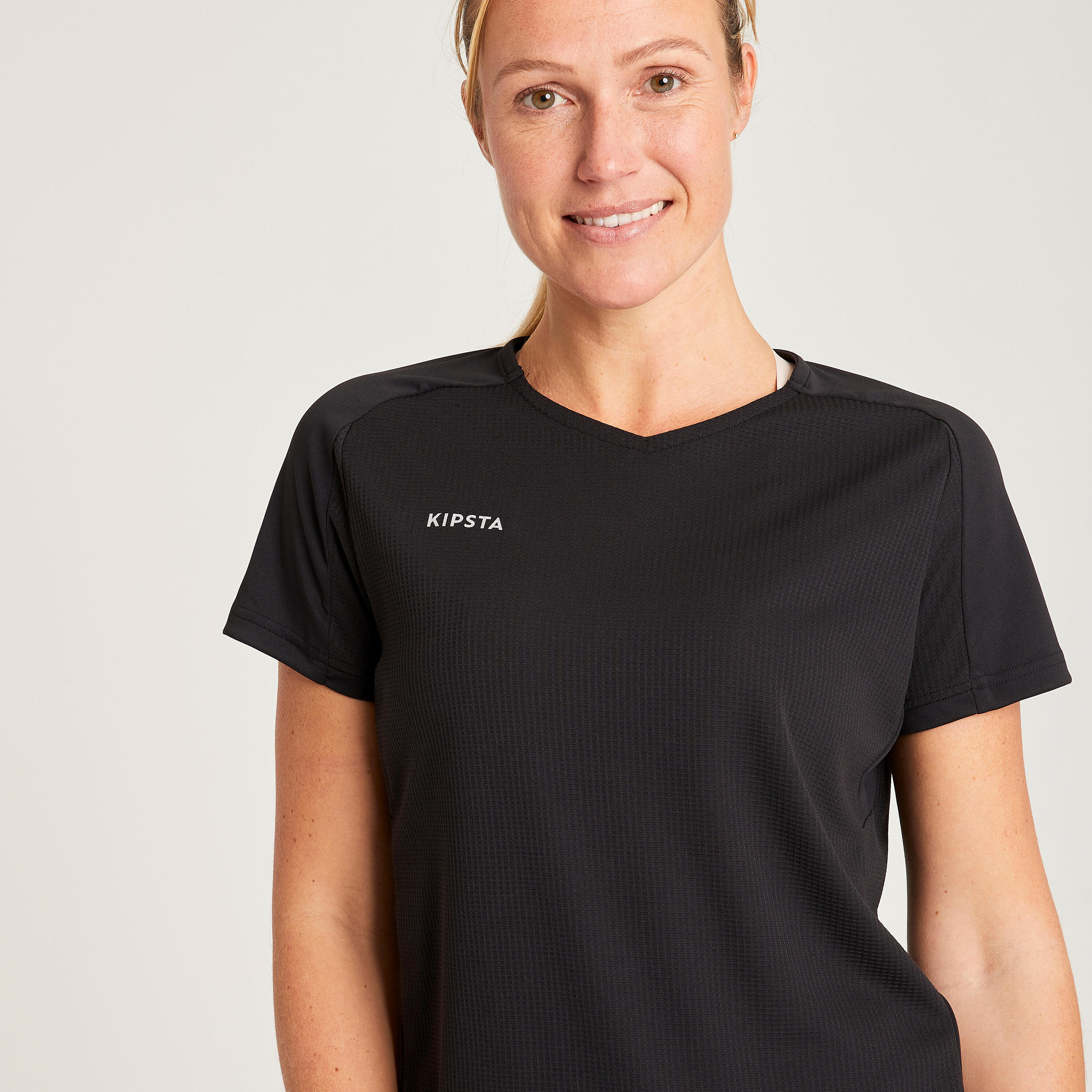 Women's Plain Football Shirt - Black 21/29