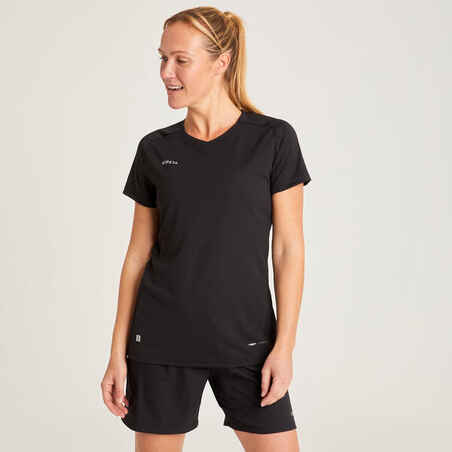 Pantalón Corto Fútbol Mujer Kipsta F500 Negro