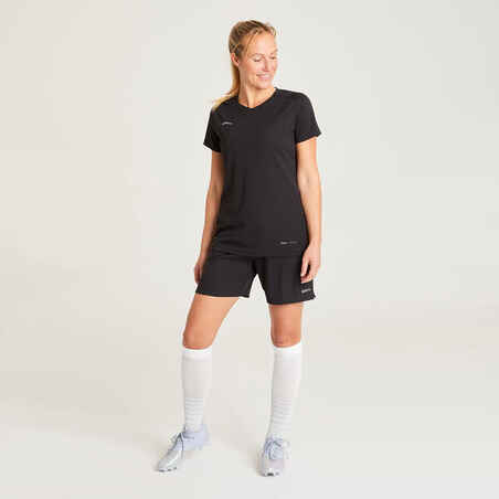 Women's Plain Football Shirt - Black