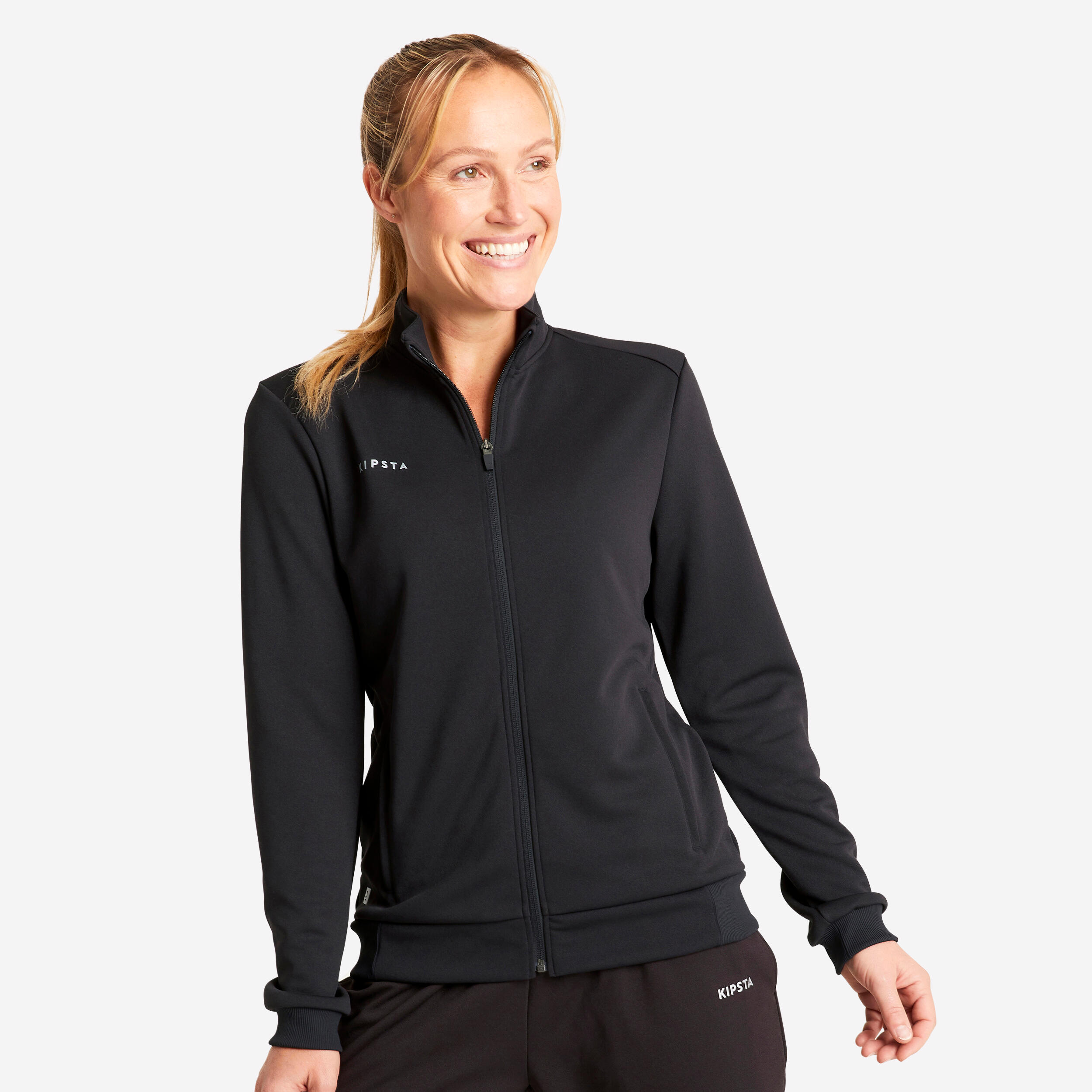 KIPSTA Damen Fußball Trainingsjacke ‒ Essentiel schwarz/grau | 03583787428283 KIPSTA Damen Fußball Trainingsjacke ‒ Essentiel schwarz/grau | 03583787428283