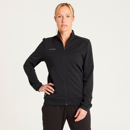 Veste de football d&#039;entrainement ESSENTIELLE  noire et grise