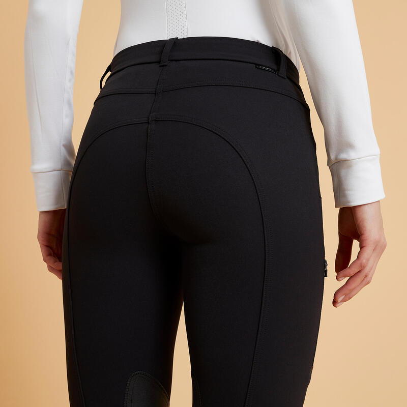 Pantalon équitation basanes agrippantes Femme - 500 noir