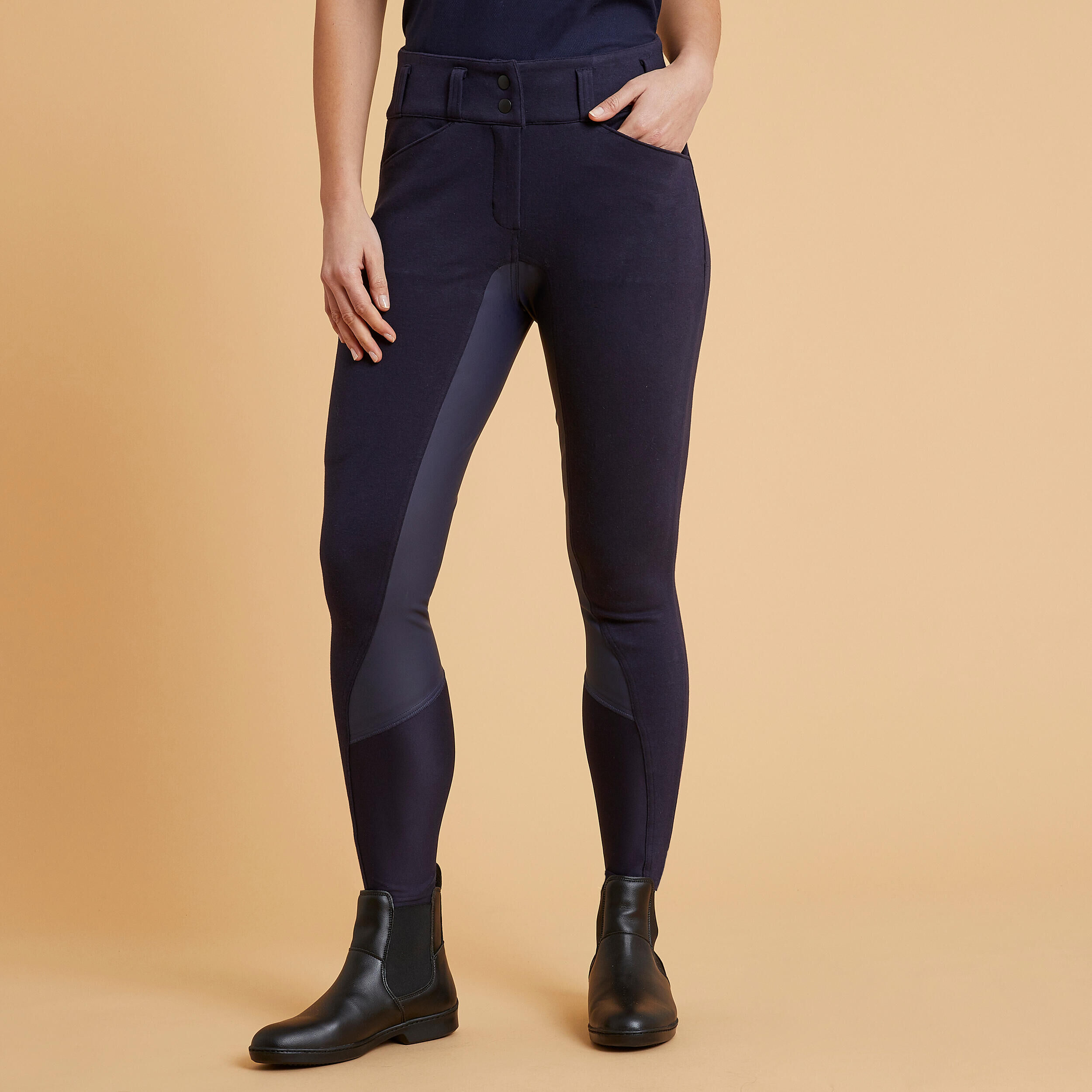 FOUGANZA Women's Dressage Jodhpurs 100 - Navy