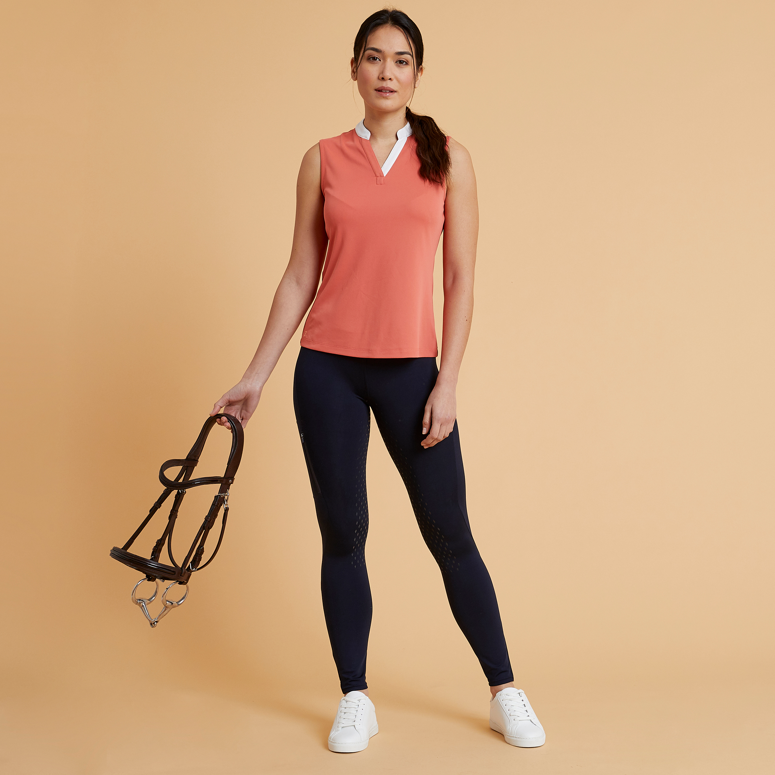 Legging équitation full grip femme - 500 marine - Equitation - Fouganza- Clubs - Entreprises - Collectivités - Associations