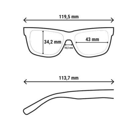 Παιδικά γυαλιά ηλίου για πεζοπορία για ηλικίες 2-4 - ετών MH K140 - Κατηγορία 3