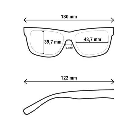 Kacamata Hiking Anak - MH T140 - Usia 10 Tahun - Kategori 3 - Biru/Pink