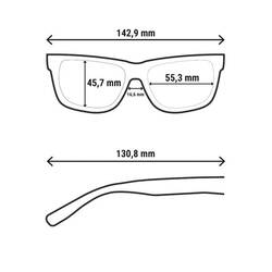 Adult’s hiking sunglasses - MH120A - Category 3 black