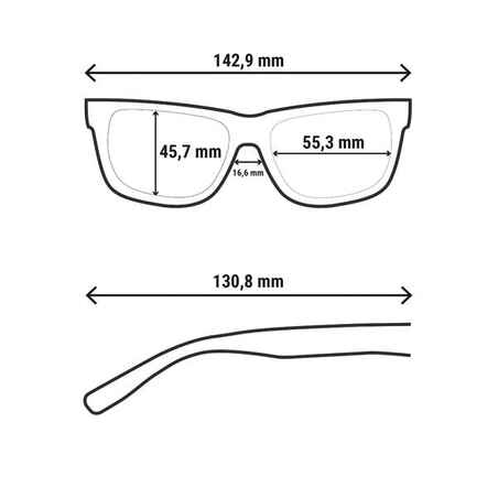 3 kategorijos žygių akiniai nuo saulės suaugusiems „MH120A“, mėlyni