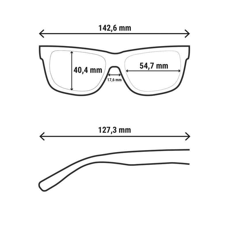 Sonnenbrille Bergwandern MH550 polarisierend Damen Kategorie 3 pink