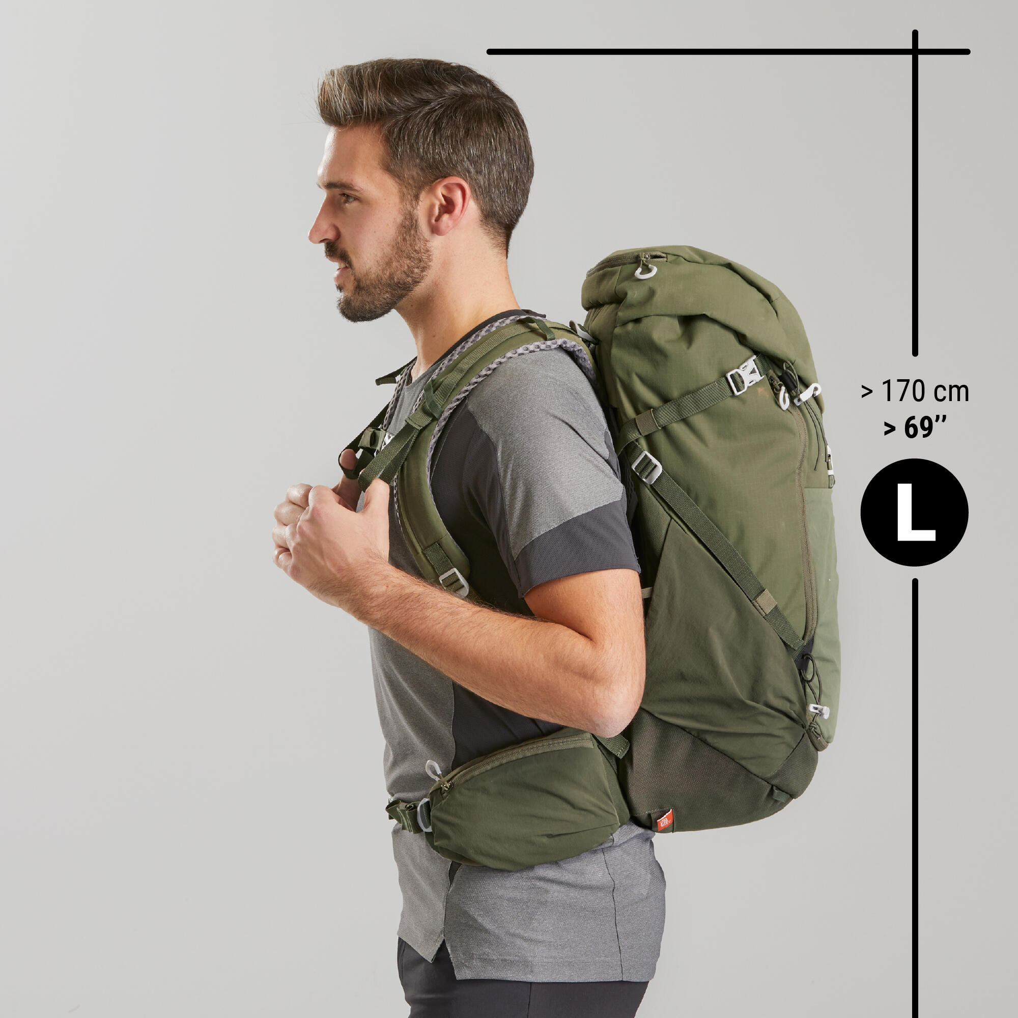 Mountain hiking backpack 40L MH500