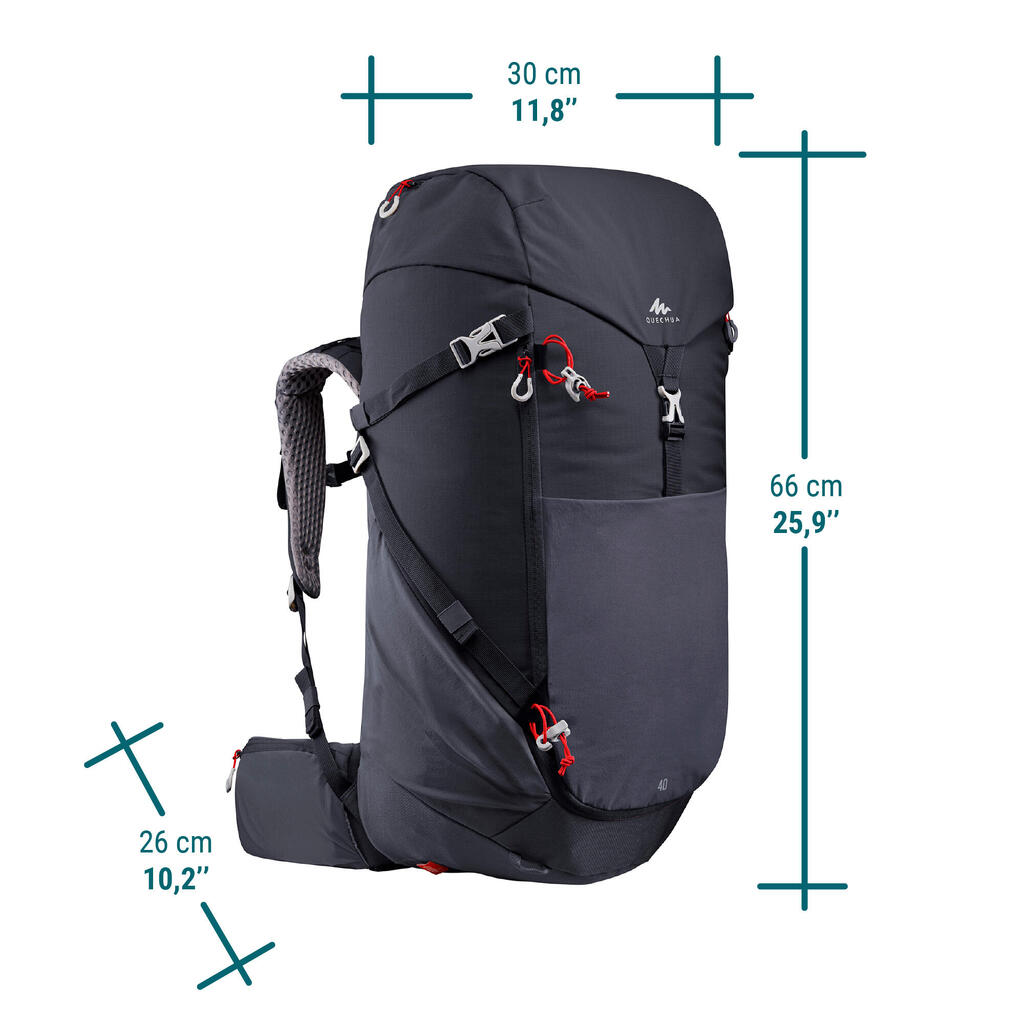 Rucksack Bergwandern - MH500 - 40 L schwarz