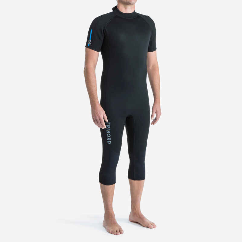 Neoprenanzug Segeln Jolle Katamaran Herren 2 mm 3/4 Hose schwarz
