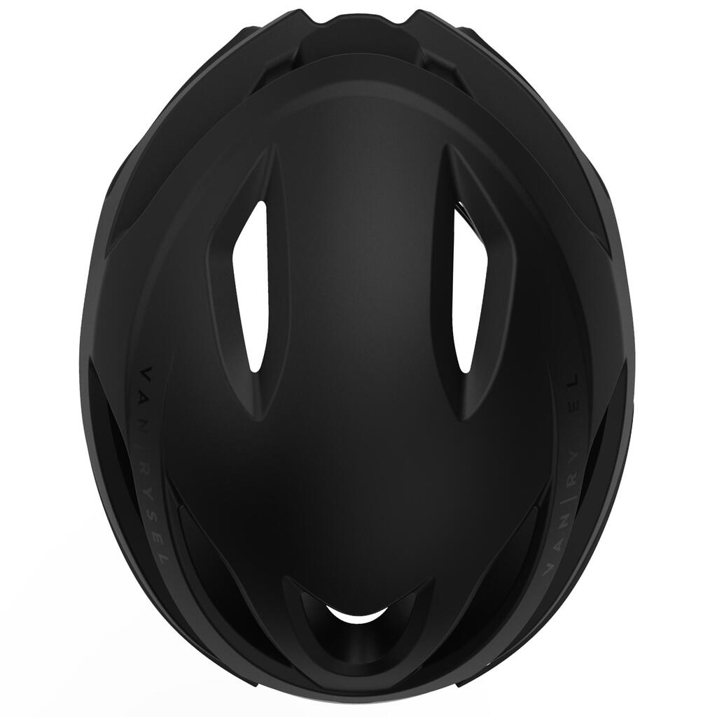 KACIGA ZA TRIATLON S PODESIVIM VIZIROM KATEGORIJE 3 + MAGNETNA KOPČA - MAT CRNA