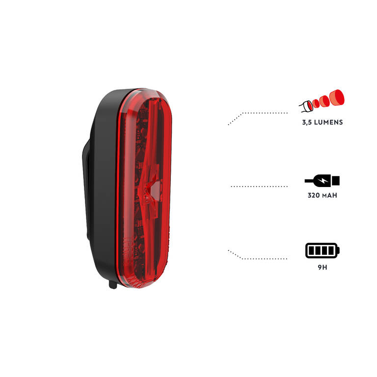 RL 510 Rear USB LED Bike Light 3 Lumens