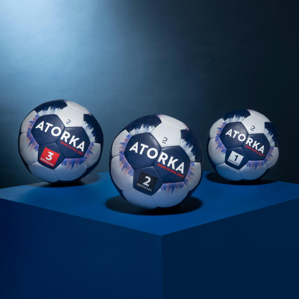 Hibridna rokometna žoga H500, velikost 3 - temno modra/bela