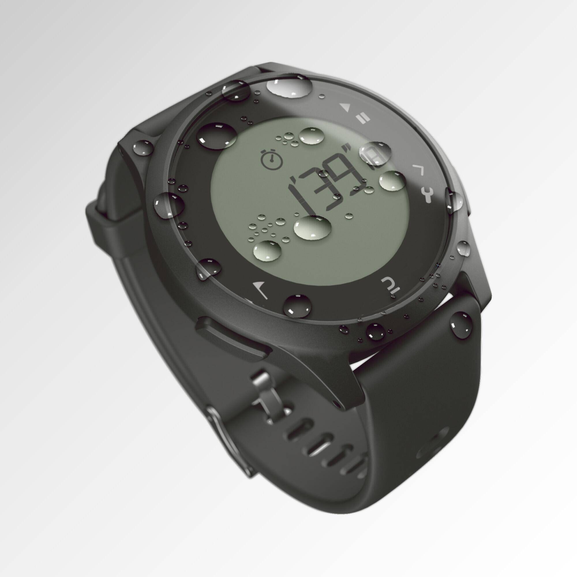 W100 Running Stopwatch - Black -  2