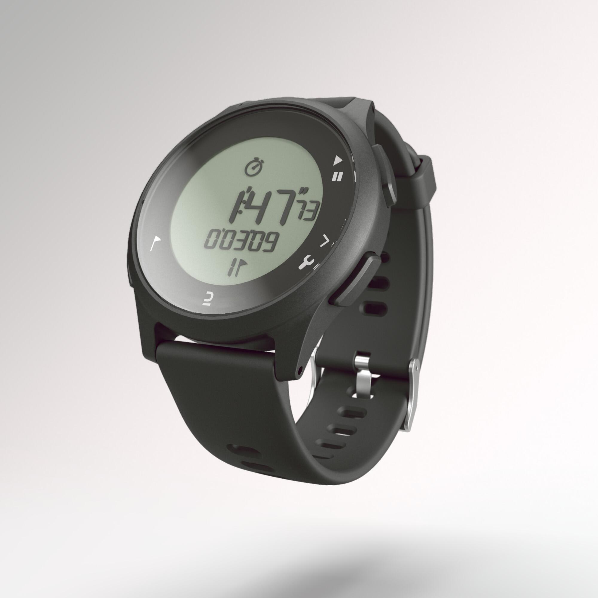 Hardloophorloge met stopwatch W100 zwart Decathlon