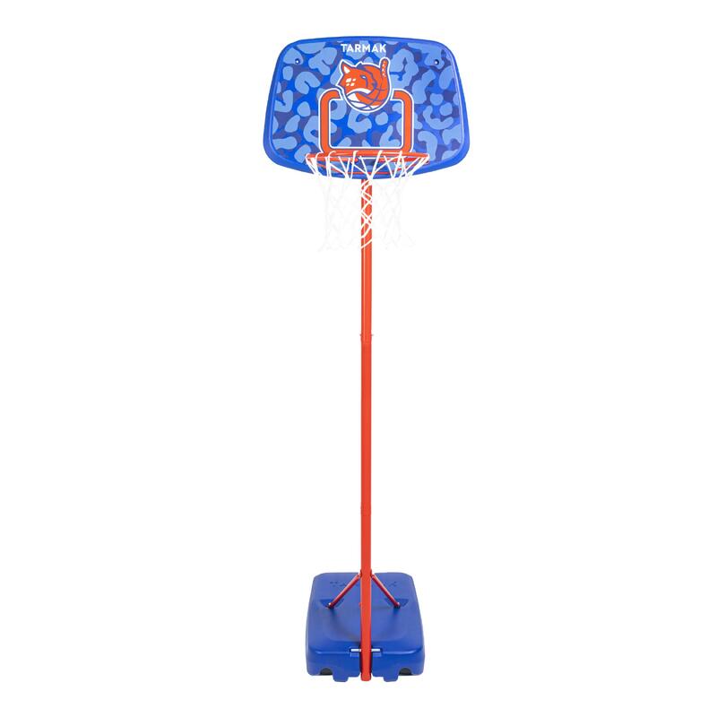 Canasta de baloncesto con pie ajustable de 1,30 m a 1,60 m niño - K500 Aniball azul