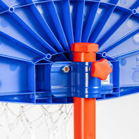 Plavi dečji koš za košarku sa podesivim postoljem K500 (od 1,30 do 1,60 m)