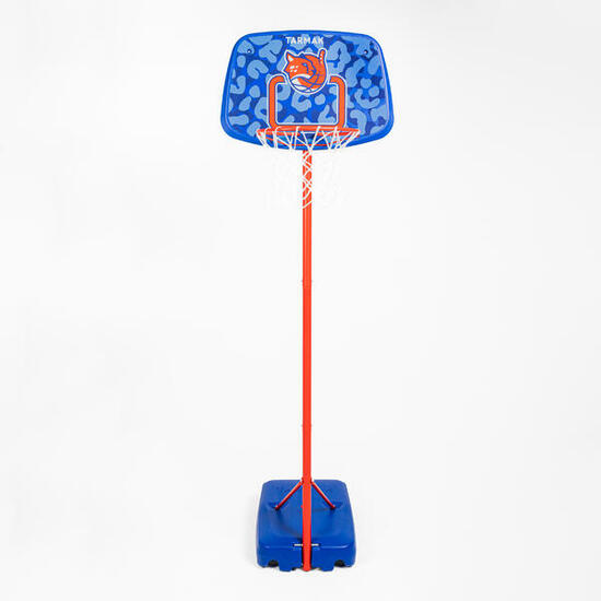 Panier de basket sur pied réglable de 1,30m à 1,60m Enfant - K500 Aniball bleu