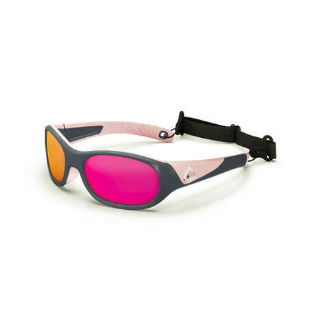 Vaik. 4 kateg. žygio akiniai nuo saulės MH K500 (4–6 m. vaikams), rožinė, mėlyna