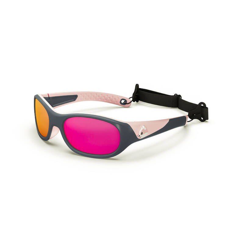 Hiking sunglasses - MH K500 - Children’s age 4-6 - category 4 pink blue