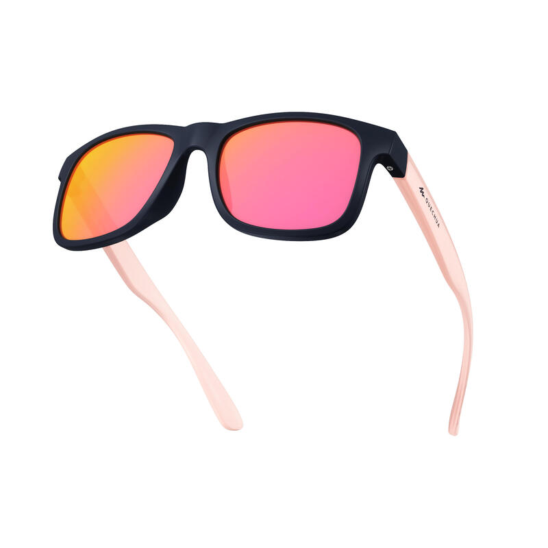 Sonnenbrille Wandern MH T140 Kinder ab 10 Jahren Kategorie 3 blau/rosa