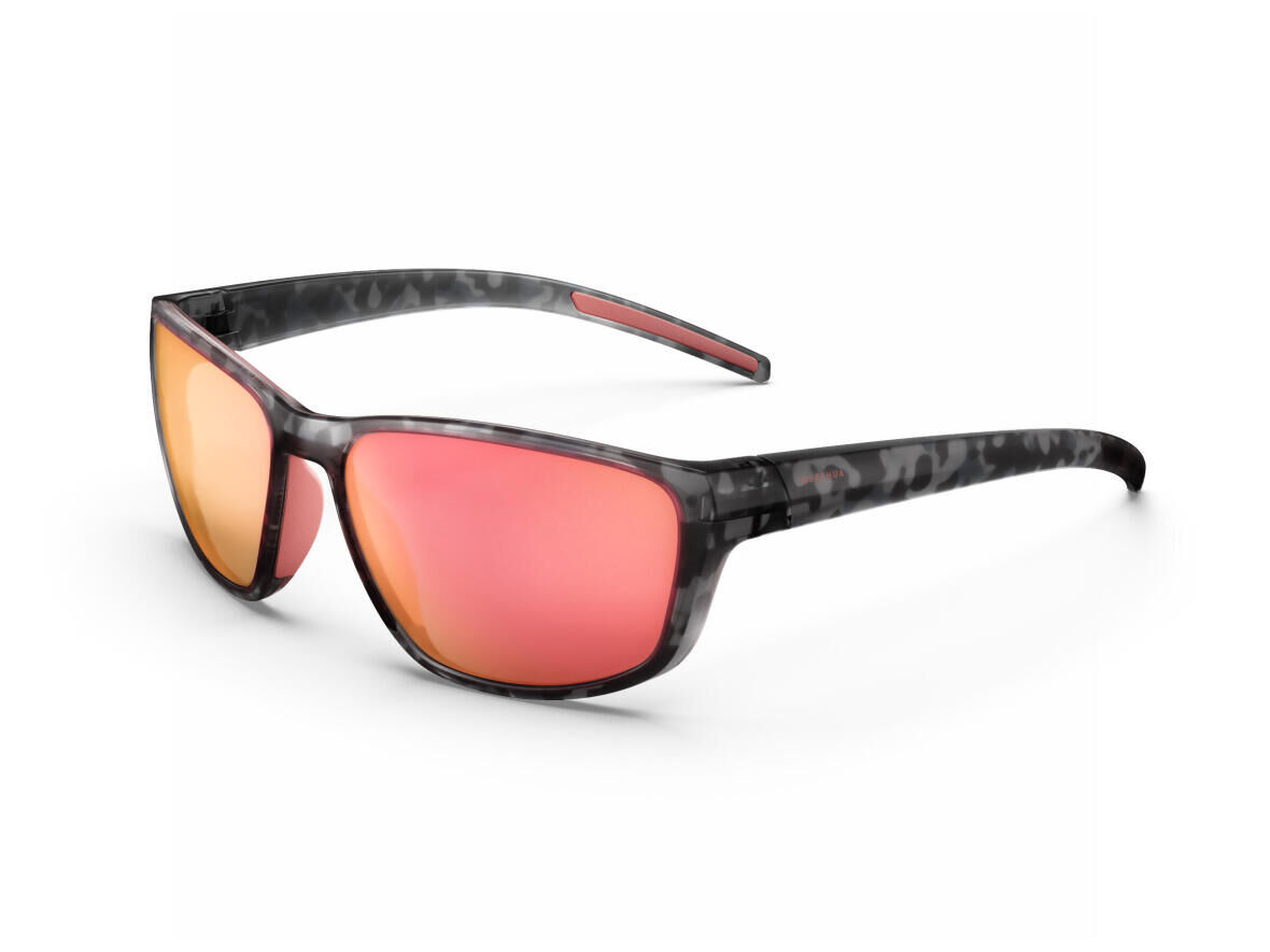 SONNENBRILLE BERGWANDERN - MH550W - POLARISIEREND KATEGORIE 3 DAMEN/HERREN - HAVANA / PINK