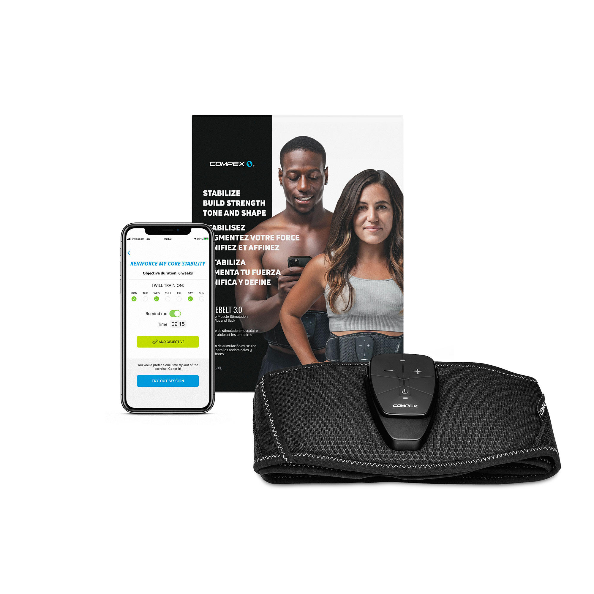 COMPEX Cintura addominale e lombare COMPEX COREBELT 3.0 S/M