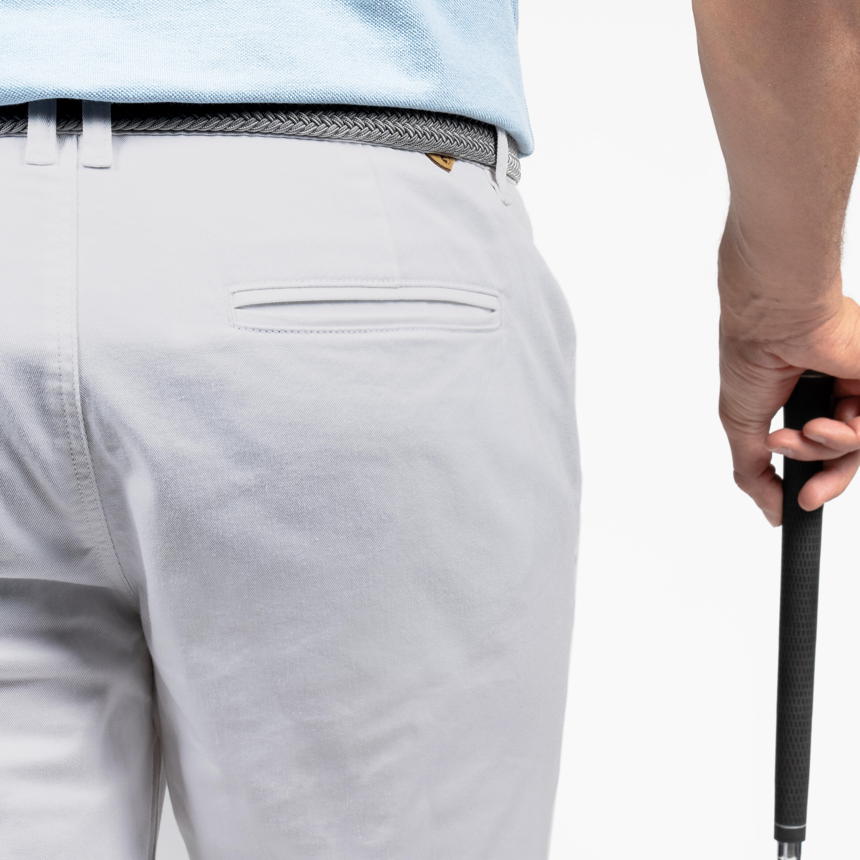 Men's golf chino shorts - MW500 grey 5/6
