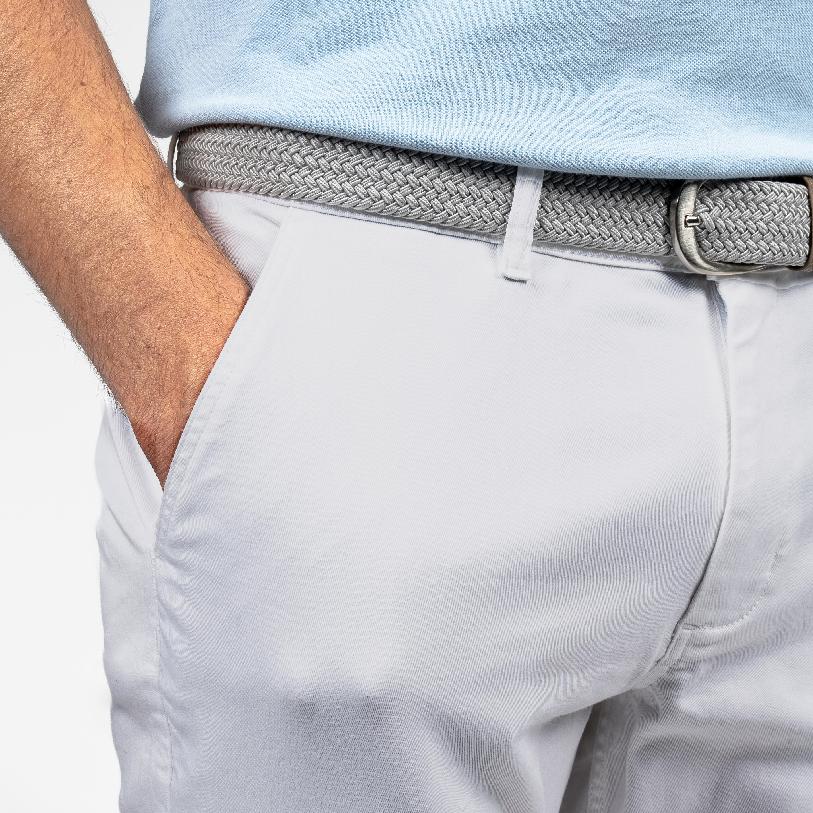 Men's golf chino shorts - MW500 grey 4/6