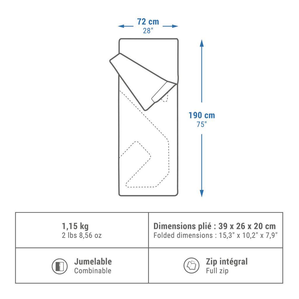 Kempinga guļammaiss “Arpenaz 15°”