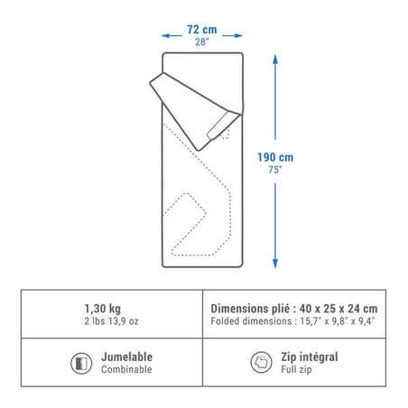 Stovyklavimo miegmaišis „Arpenaz 10°“