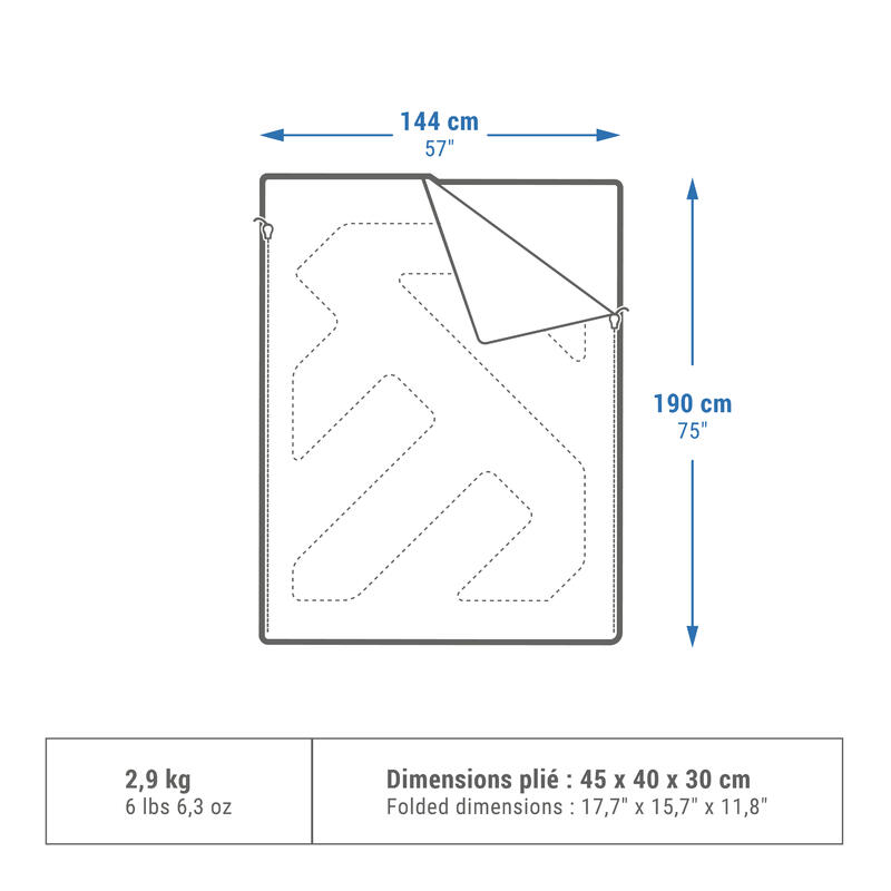 Śpiwór kempingowy Quechua Arpenaz 10° dla 2 osób