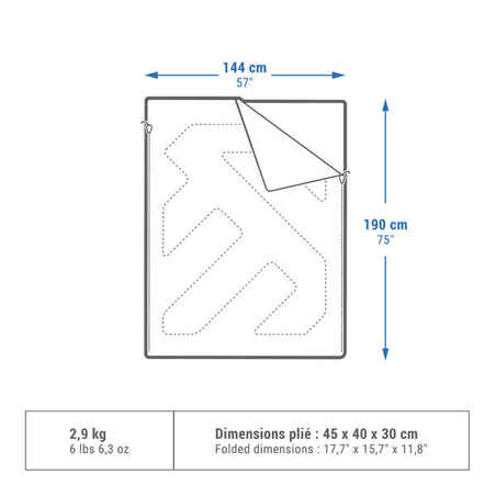 Stovyklavimo miegmaišis „Arpenaz 10° Double“, dvivietis