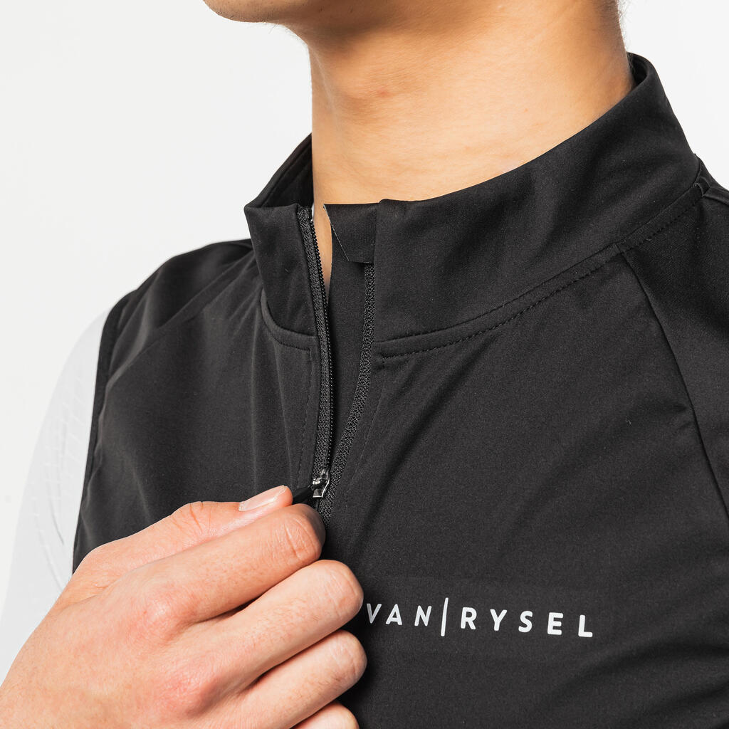 Men's Road Cycling Windproof Gilet - RCR - Black