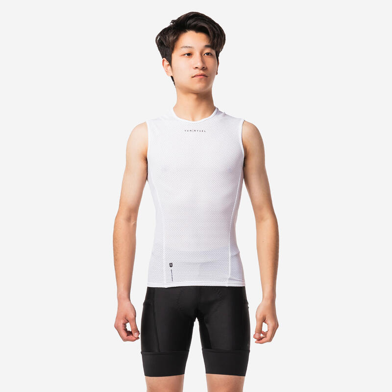 Fietsondershirt zomer wit/blauw