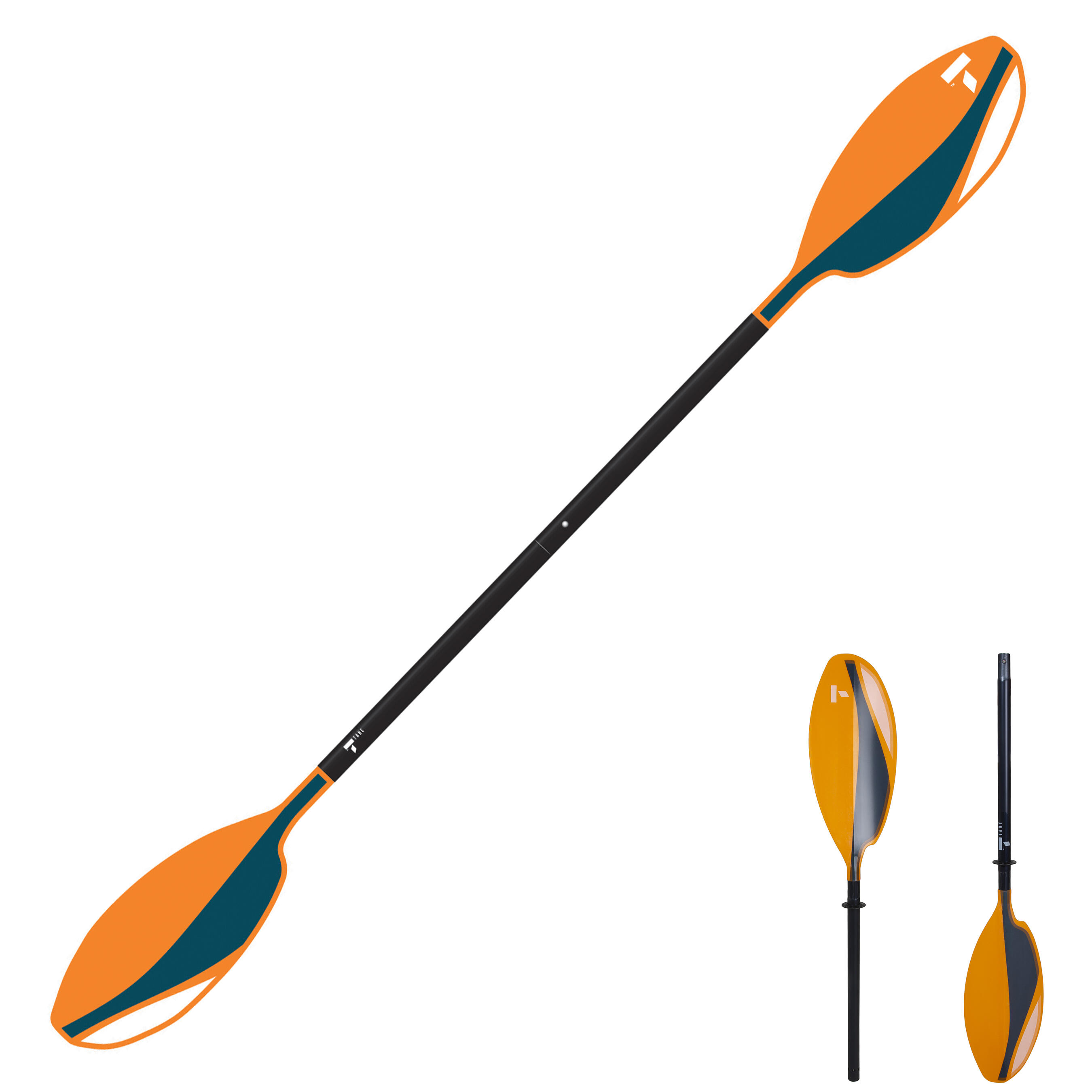 Tahe Outdoors - Pagaies Kayak Alu 220 Cm Démontable 2 Parties - Pagaie - Stand Up Kayak Deriveur - Noir-orange - Taille Unique - Decathlon